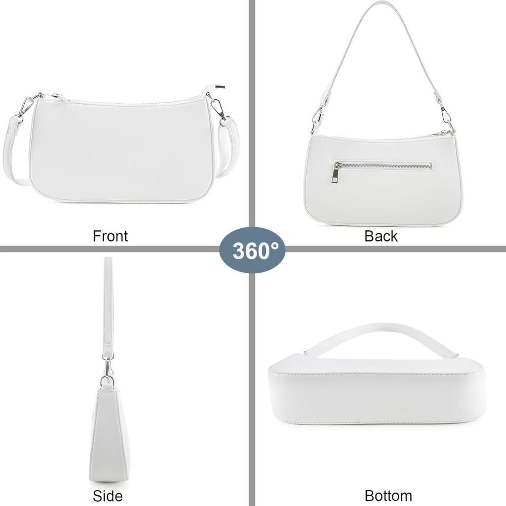 Small Shoulder bag with 2 Removable Straps Cross Body Clutch Purse Handbag for W - Picture 3 of 6
